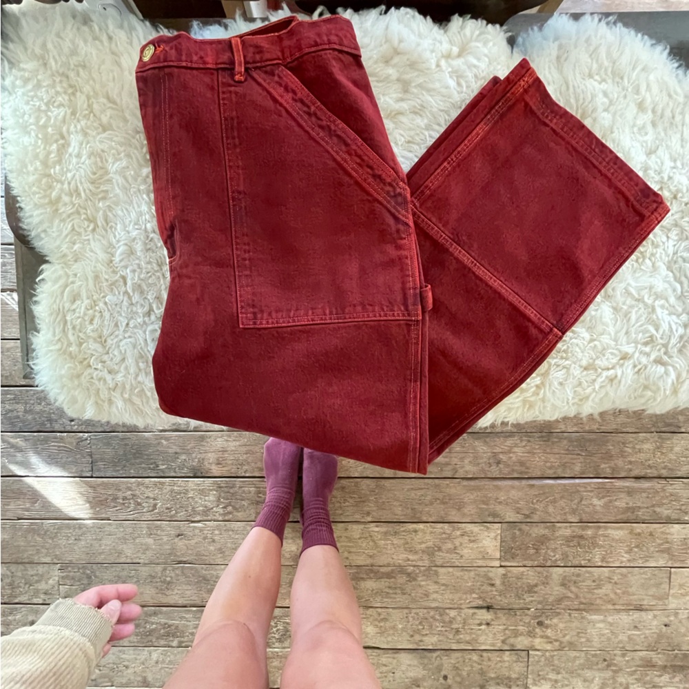 Big Bud Press Carpenter Jeans Oxblood Red Wine XL